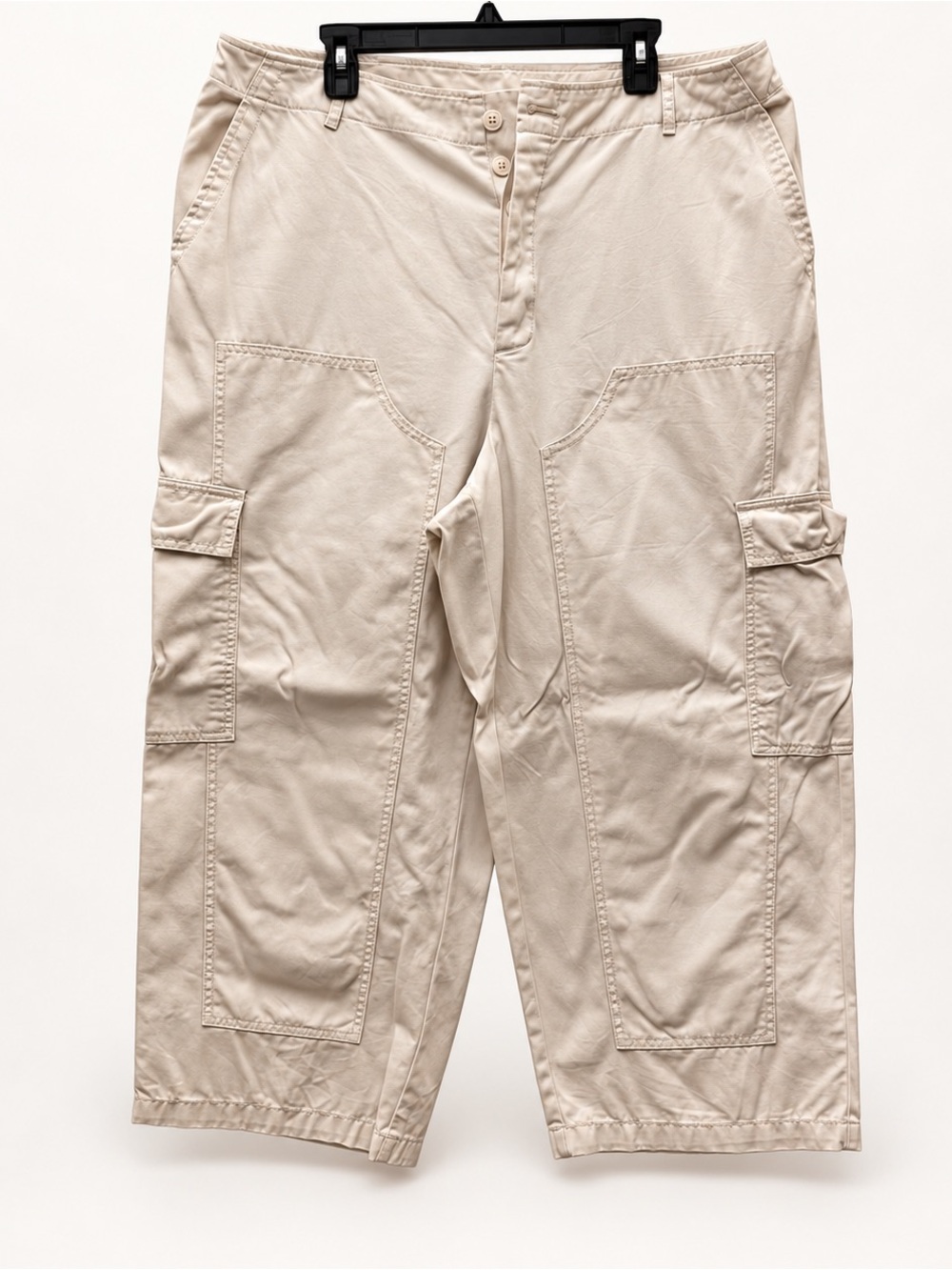 Universal Thread Cream Cargo Pants Size 17 Wide Leg Utility Pockets